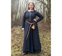 Mittelalterliches Überkleid Marit mit Schnürungen, dunkelblau, Gr. S