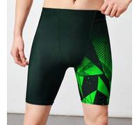 Mittellange Badeshorts für Teenager Jungen, Lässig Sport, geometrisches Muster Muster, eng geschnitten