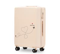 Mittlerer Koffer Wings ABS+ 24" Customized DIRTY WHITE TRAVEL Beige