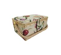 Mittlerer Nähkasten, Stoffbezogener Nähkasten mit Fächern, Nähkästchen, Geschenk für Mütter, Freunde, Schwestern, (Tulpe, Mittlerer)
