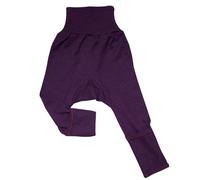 Mitwachsende Wolle Seide Hose lila Kratzschutz 50/56