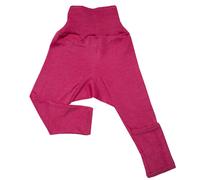 Mitwachsende Wolle Seide Hose pink Kratzschutz 74/80