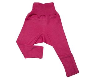 Mitwachsende Wolle Seide Hose pink Kratzschutz 74/80