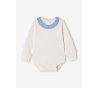 Mitwachsender Baby Body ENVIE DE FRAISE Bio-Baumwolle personalisierbar wollweiß Gr. 68