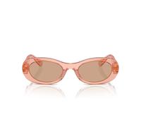 Miu Miu 0MU 06ZS 13T1P1 Kunststoff Rund Oval Braun/Transparent Sonnenbrille, Sunglasses