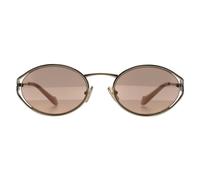 Miu Miu MU52YS ZVN20F blassgoldene rosa Spiegel-Sonnenbrille Einheitsgröße