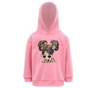 Miutii Kinder Mädchen Kapuzenpullover Cartoon Druck Fleece Sweatshirt Hoodie Pullover Pulli Langarmshirt Sport Shirt Tops Oberteile Rosa 110-116