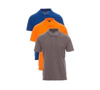Mivaro 3er Set Herren Poloshirts Blau Orange Anthrazit Größe 4XL - Poloshirt Baumwolle Regular Fit S bis 5XL - Atmungsaktive Polo Shirts für Männer mit Kragen - Für Freizeit Beruf Sommer Alltag