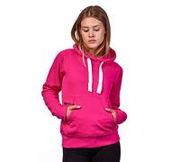 Mivaro Damen Hoodie Rosa - Dicker Kapuzenpullover mit kuscheligem Fleecefutter, Kängurutasche mit zusätzlichem Reißverschlussfach, pflegeleicht, komfortabel, ideal für Freizeit und Zuhause, Größe M