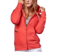 Mivaro Damen Sweatjacke Coral Kapuzenjacke mit Reißverschluss - leichte Hoodie Jacke Regular Fit aus Baumwolle mit Taschen, kuschelige Freizeitjacke mit Fleece Innenfutter sportlich bequem Größe XL