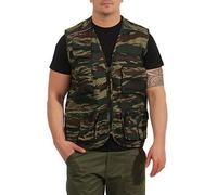 Mivaro Herren Safari-Weste Outdoor Arbeitsweste mit vielen Taschen S-5XL | 80 % Polyester mit 20 % Baumwolle, neun Taschen, sieben mit Klett, zwei mit Zipper, große Rückentasche