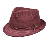 Mivella Crochet Trilby Raffiahut by Stetson rot L (58-59 cm)
