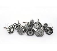 Mix aus Keramikknäufen im Vintage-Look, 10 Stück, Blumendesign, Griffe für Türen, Schränke, Schubladen.