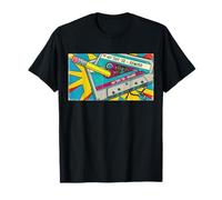 Mix Tape 88 Rewind Cassette Pencil Retro 80s Pop Art T-Shirt