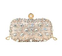 MIXINQIAN Elegante Abendtasche mit abnehmbarem Kettenriemen, Perlen Abendtaschen für Partys und Hochzeiten Damen Abendhandtaschen