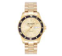 Miykon Automatikuhren für Herren | Voll-Edelstahl-Taucheruhren mit Quickset-Tag- und Datumsanzeige, drehbare Lünette, Skelett-Gehäuseboden, Leuchtzeiger und Markierungen, japanische Automatik, 50 m