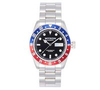 Miykon Automatikuhren für Herren | Voll-Edelstahl-Taucheruhren mit Quickset-Tag- und Datumsanzeige, drehbare Lünette, Skelett-Gehäuseboden, Leuchtzeiger und Markierungen, japanische Automatik, 50 m