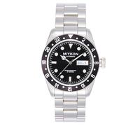 Miykon Automatikuhren für Herren | Voll-Edelstahl-Taucheruhren mit Quickset-Tag- und Datumsanzeige, drehbare Lünette, Skelett-Gehäuseboden, Leuchtzeiger und Markierungen, japanische Automatik, 50 m