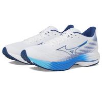 Mizuno Herren Wave Rider 28 2e Laufschuh, White-Estate Blue, 45 EU
