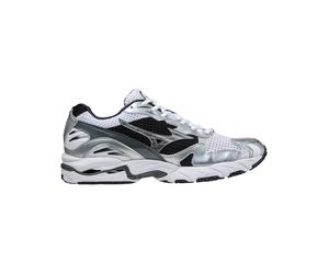 Mizuno - Lifestyle-Schuhe - Herren - S.L.Wave Rider 10 - S.L.Wave Rider 10 White/Silver/Black für Damen aus Leder - Größe 8 UK - Weiß Weiß 8 UK
