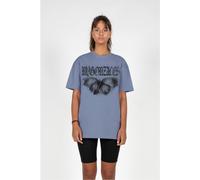 MJ GONZALES Damen T-Shirt MJG Heavy Oversized Tee Ladies Butterfly Illusion MJG11916 Vintageblue-XS