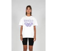 MJ GONZALES Damen T-Shirt MJG Heavy Oversized Tee Ladies Butterfly Illusion MJG11916 White-XS