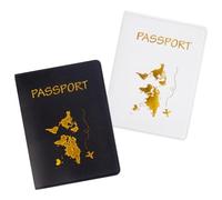 MJFENDAI 2 Stücke Reisepasshülle, Reisepass Hülle, Passport Holder für Kreditkarten, Ausweis und Reisedokumente, Robuste Reißfeste Passhülle als Schutz vor Schmutz