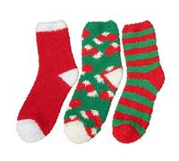 MJGkhiy 3 Paar Weihnachtssocken Damen Winter Warm Home Fleece Socken Warme Frostschutzsocken Thermal Wolle Socken Niedliche Fleece Thermosocken Dicke Plüsch Fluffy Socks, Weiß, Einheitsgröße
