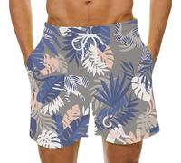 MJGkhiy Badeshorts für Herren, Quick Dry Sommer, Sport, Boxershorts, kurzes Meer, mit Netzfutter, leicht, Badehose, Strand, Urlaub, Schwimmen, Surfen, hellblau, 6XL