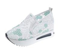 MJGkhiy Damen-Sneakers ohne Schnürung Sommer Bequeme Slip On Schuh Outdoor Trekking Tennis Jogging Gym Turnschuhe Leichte Sneaker Laufen Sportschuhe Angebote Running Walkingschuhe, A16, 37 EU
