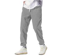 MJGkhiy Kirakuco Japanische Herrenhose, Cordhose für Herren, breit, Winter, mit Tasche, Bodybuilding, elegant, Hose mit Kordelzug, Jogging, Streetwear, elastisch, Baggy Trousers, grau, L