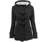 MJGkhiy Parka Damen Winter Saldo Mantel Casual Warm Parka Pelzmäntel Gefütterte Winddicht Kapuzenjacken Warme Jacken Mit Taschen Elegante Teddy Fleece Jacke, grau, M