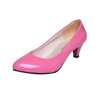 MJGkhiy Pumps Damen Schwarz Kleiner Absatz Hochzeit Brautschuhe Party Bequeme Pumps Schuhe Elegant High Heels Klassische Damenschuhe mit niedrigem Absatz