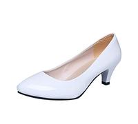 MJGkhiy Pumps Damen Schwarz Kleiner Absatz Hochzeit Brautschuhe Party Bequeme Pumps Schuhe Elegant High Heels Klassische Damenschuhe mit niedrigem Absatz