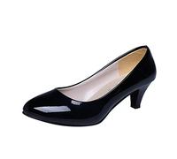MJGkhiy Pumps Damen Schwarz Kleiner Absatz Hochzeit Brautschuhe Party Bequeme Pumps Schuhe Elegant High Heels Klassische Damenschuhe mit niedrigem Absatz
