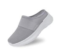 MJIQING Orthopädische Schuhe Damen Sneaker Bedruckt Breite Vermascht Slip On Schlupfschuhe Füße Diabetiker Sommerschuhe Leichte Turnschuhe rutschfest Walkingschuhe Outdoor Sportschuhe