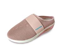 MJIQING Orthopädische Schuhe Damen Sneaker Bedruckt Breite Vermascht Slip On Schlupfschuhe Füße Diabetiker Sommerschuhe Leichte Turnschuhe rutschfest Walkingschuhe Outdoor Sportschuhe