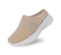 MJIQING Orthopädische Schuhe Damen Sneaker Bedruckt Breite Vermascht Slip On Schlupfschuhe Füße Diabetiker Sommerschuhe Leichte Turnschuhe rutschfest Walkingschuhe Outdoor Sportschuhe