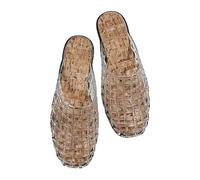 MJIQING Strandsandalen für 2026 Neu Damen Kristall Gelly Sandalen Strand Offen Struktur Flach Bequem Schlupfdesign Pantoletten Atmungsaktiv Anti Rutsch Sommer Leicht Badelatschen