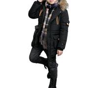 Mjjsk Daunenjacke für Jungen, gepolstert, warm, Puffer-Wintermantel, lässiger Outdoor-Parka, Oberbekleidung, Kinder, gesteppt, dick, bequem, Schneeanzug
