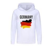 Mjjsk Jungen Hoodies Deutschland Fußball Kapuzen-Sweatshirts Kinder Langarm Grafik Pullover Casual Mode Kinder Weicher Pullover Shirt, weiß, 9-10 Years