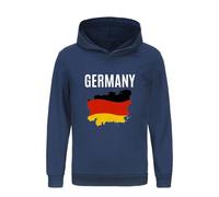 Mjjsk Jungen Hoodies Deutschland Fußball Kapuzen-Sweatshirts Kinder Langarm Grafik Pullover Casual Mode Kinder Weicher Pullover Shirt, A-2-Blau, 7-8 Years