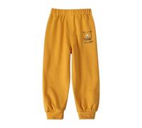 Mjjsk Jungen Jogginghose Pe Sport Schule Sweatpants Kinder Klassisch Weiche Hose Kinder Casual Jogger Elastische Taille Winter Warm, gelb, 3-4 Jahre