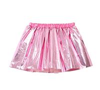 Mjjsk Mädchen Metallic Tüll Lagenrock Regenbogen Tanz Tutu Kinder Geburtstag Prinzessin Party Ballettröcke Festival Karneval Fasching Röcke, rose, 3-4 Jahre