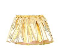 Mjjsk Mädchen Metallic Tüll Lagenrock Regenbogen Tanz Tutu Kinder Geburtstag Prinzessin Party Ballettröcke Festival Karneval Fasching Röcke, gold, 3-4 Jahre