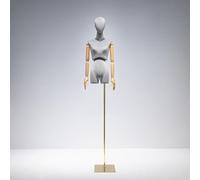 MJMLUCK Schaufensterpuppen-Torso, verstellbare Schaufensterpuppe, hängender Modetorso, Verstellbarer Schaufensterpuppenständer, für Pullover, T-Shirts, Jacken, Kleider, Blusen, Tops, graue, GOL