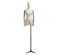 MJMLUCK Weiblicher Mannequin-Torso, Mehrzweck-Mannequin, Abnehmbarer Kopf, höhenverstellbarer Ständer (55-75 Zoll), für Kleider, Schmuck, Nähen, Bekleidung, quadratische Platte, B (dreieckig C)