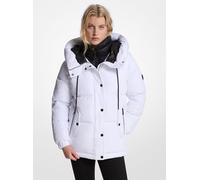 MK Abgesteppte Daunenjacke Mit Kapuze - Weiss - Michael Kors