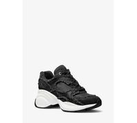 MK Ausgefranster Sneaker Zuma aus Materialmix mit Verzierung - Schwarz - Michael Kors