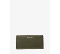 MK Brieftasche Bryant Large Aus Gekrispeltem Leder Mit Druckknopfverschluss - Grün - Michael Kors